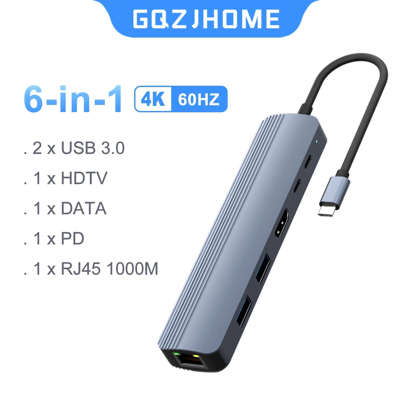 NovaGrid™ CommandHub 4K 8-in-1 USB-C Hub