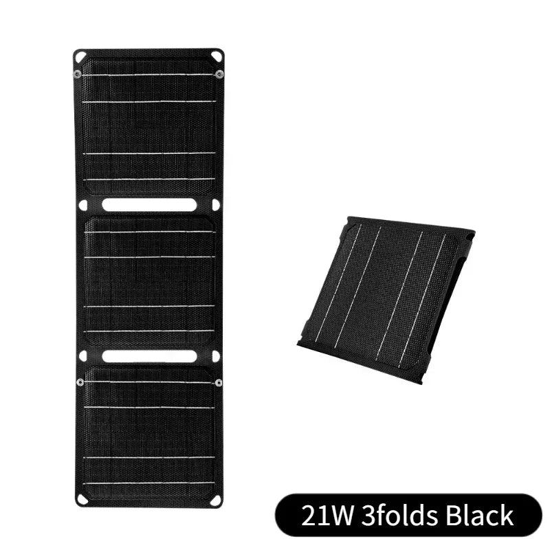 ETFE Solar Panel 21W 40W High Power Monocrystalline Waterproof Foldable Outdoor Cells Battery Charger for Mobile Phone Travel