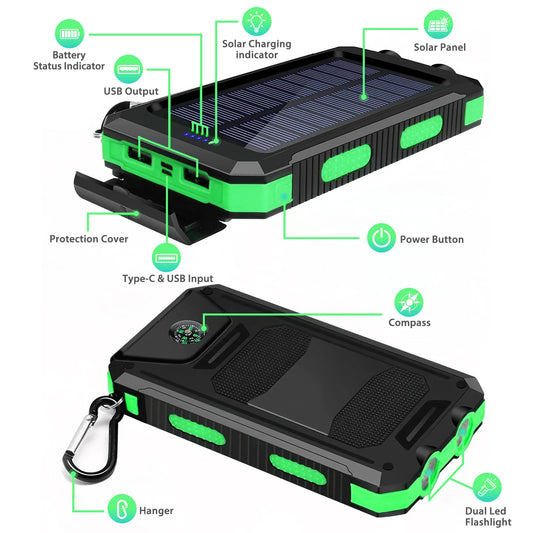 NovaGrid™ TrailPack 10000mAh Solar Power Bank